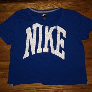 blue nike tee shirt